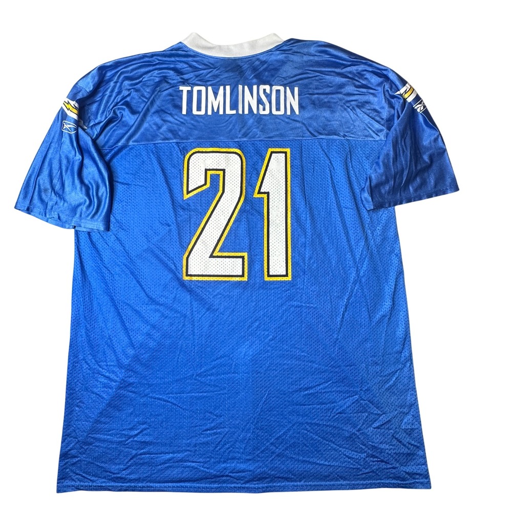 Reebok Football Jersey Mens 2XL Blue LaDainian Tomlinson Chargers #21 7075A 08 - Picture 2 of 14